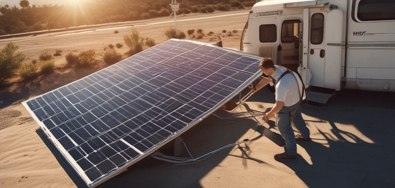 Cleaning RV solar panels