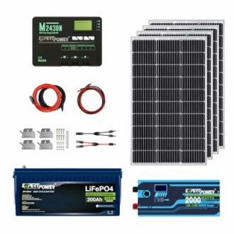 ExpertPower 2.5KWH 12V Solar Power Kit